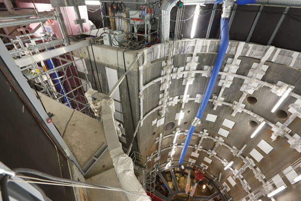 Jules Horowitz reactor pool internal structures in April 2014