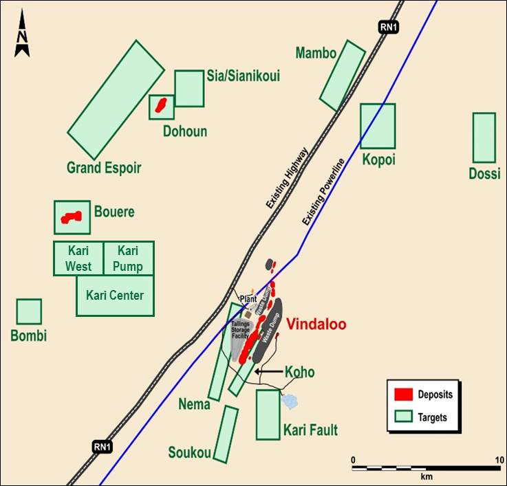 Houndé Exploration Targets Map