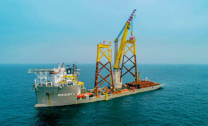 ScottishPower installs first two jacket foundations at East Anglia I offshore wind farm