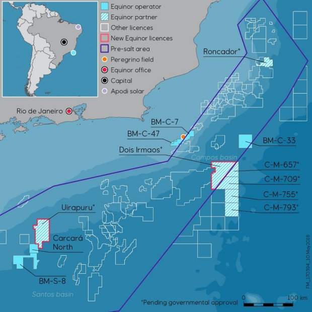 Equinor bags rights for Uirapuru and Dois Irmãos blocks offshore Brazil