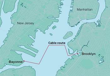 Bayonne Energy Center -cable+route
