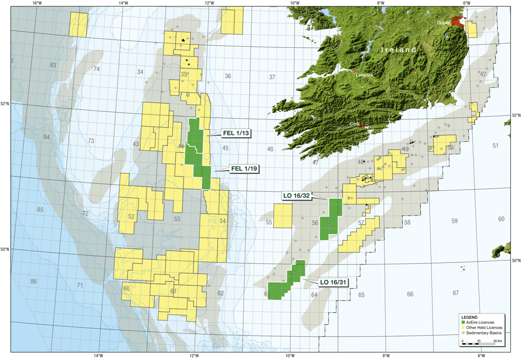 Azeire announces licence awards in the Porcupine Basin, Offshore Ireland