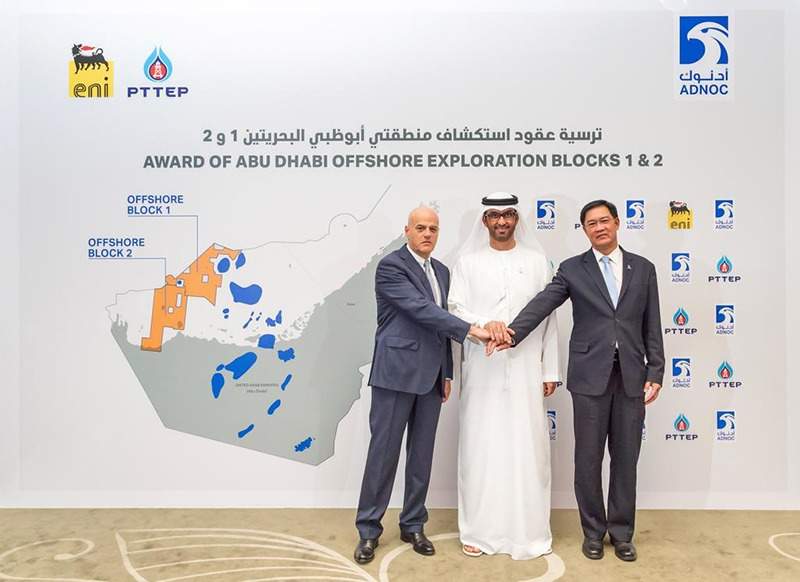 Eni, PTTEP win exploration rights of two offshore Abu Dhabi blocks