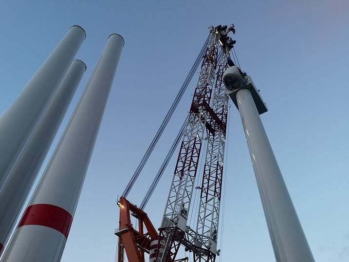 MHI Vestas installs first turbine at 370MW Norther offshore wind farm