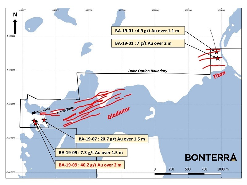 Bonterra Resources Inc--Bonterra Intersects 40-2 g-t Au over 2 m