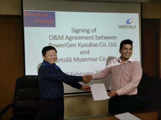 Wärtsilä signs O&M agreement for Kyaukse power plant in Myanmar