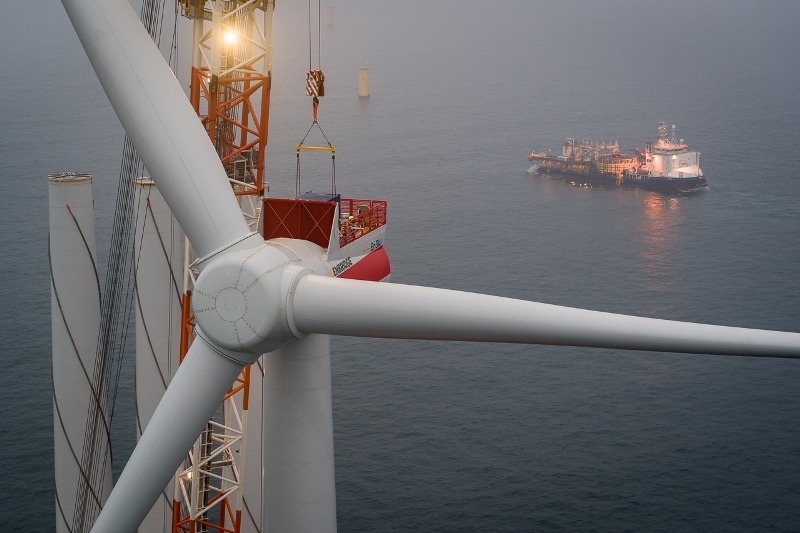 EnBW installs first wind turbine at Hohe See offshore wind farm