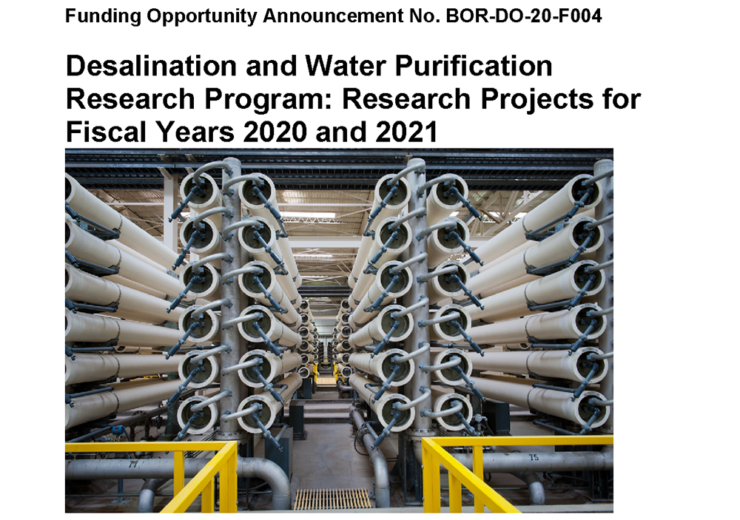 Reclamation provides funding to develop innovative and cost-effective desalination technologies
