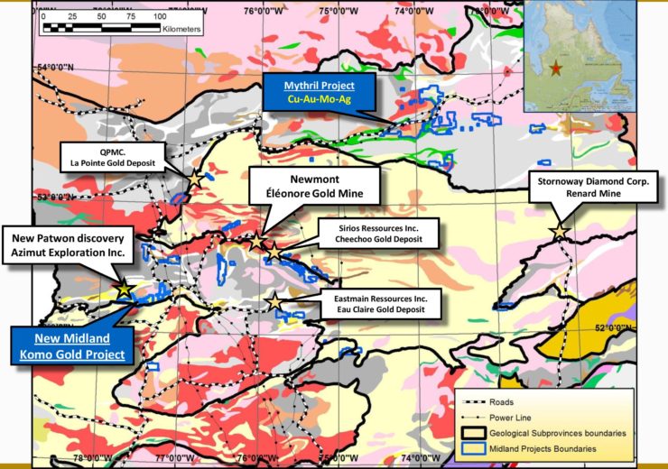 Midland acquires Komo project near Patwon gold discovery in Quebec