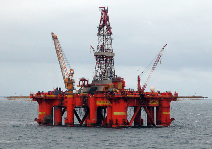 North Sea oil platform WC Erik Christensen