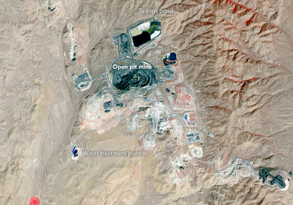 Goldstrike comprises two mines – the underground Meikle and Rodeo and the open-pit Betze-Post (Credit: NASA Earth Observatory/Jesse Allen)