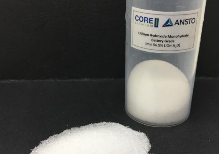 Core produces battery grade lithium hydroxide from Finniss project in Australia