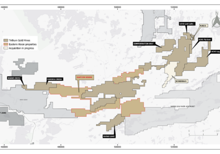 Trillium Gold signs amended definitive agreement for the Eastern Vision properties in Confederation Lake