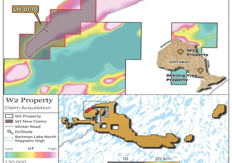 Platinex announces acquisition of titanium-vanadium claims adjacent to W2 Cu-Ni-PGE project and receipt of government grant for Shining Tree gold project