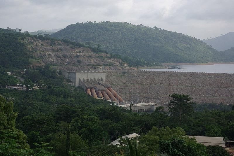 Akosombo hydroelectric power station on the Volta River in Ghana
