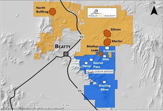 ANGLOGOLD ASHANTI AGREES TO ACQUIRE NEVADA PROPERTIES FROM COEUR MINING
