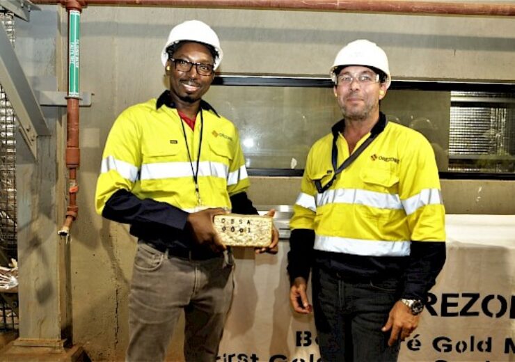 OREZONE POURS FIRST GOLD AT THE BOMBORÉ MINE