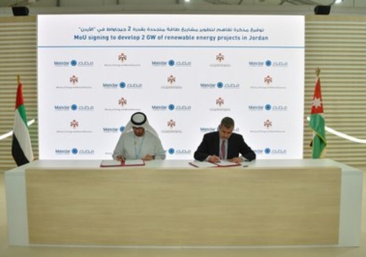Masdar signs MoU with Jordan’s Ministry of Energy and Mineral Resources to explore development of 2GW renewable energy projects