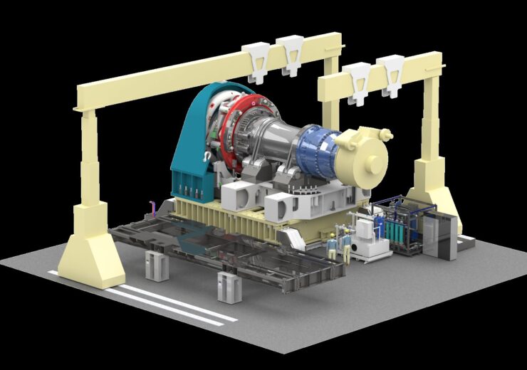 3D rendition of the end-of-line test bench